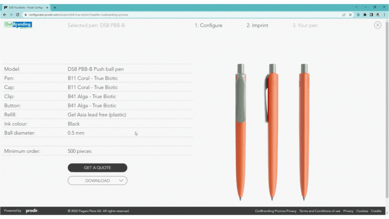 Prodir Pens Configurator your pen